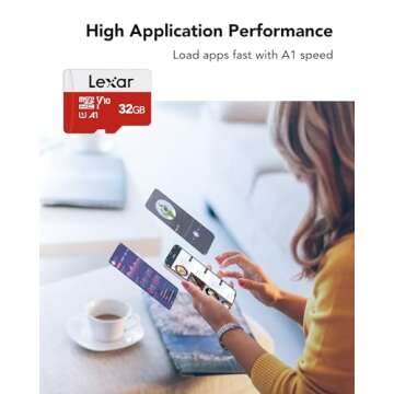 Lexar 32GB Micro SD Card 3 Pack, microSDHC UHS-I Flash Memory Card with Adapter - Up to 100MB/s, U1, Class10, V10, A1, High Speed TF Card (3 microSD Cards + 1 Adapter)