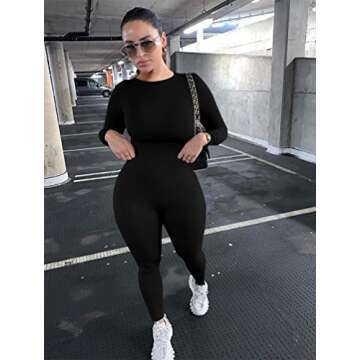 GOKATOSAU Women's Sexy Bodycon Jumpsuit for Parties