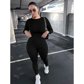 GOKATOSAU Women's Sexy Bodycon Jumpsuit for Parties