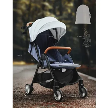 Compact Lightweight Baby Stroller for Travel with Canopy