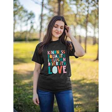 Kindness Teacher Shirt for Women Inspirational Tee