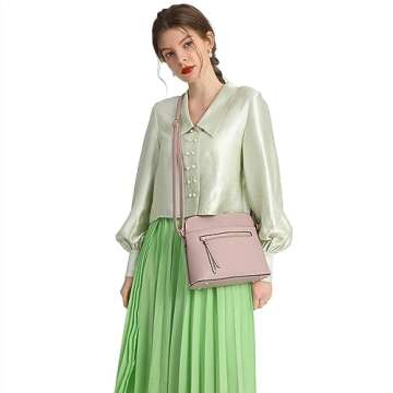 LA TERRE Small Crossbody Bag: Stylish Dome Shoulder Bag with Zipper Pocket