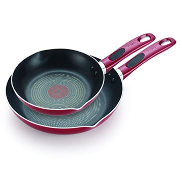 T-fal C514S2 Cookware Set, 2-Piece Nonstick Red Set
