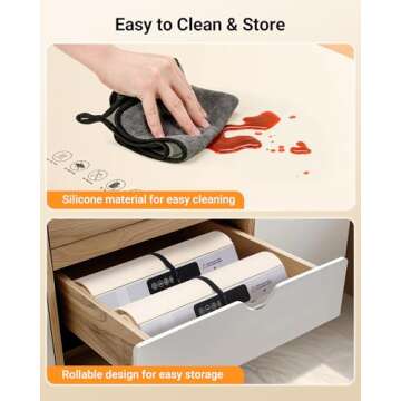 Warming Mat for Food, 2 Pack Food Warming Mat, Electric Warming Tray for Buffets Party with 7 Adjustable Temperature, 6 Timer, Fast Heating Silicone Food Warmer for Parties Home Travel Countertop