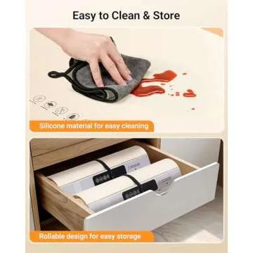 Warming Mat for Food, 2 Pack Food Warming Mat, Electric Warming Tray for Buffets Party with 7 Adjustable Temperature, 6 Timer, Fast Heating Silicone Food Warmer for Parties Home Travel Countertop