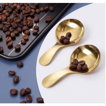 PHAETON 8PCS Golden Stainless Steel Short Handle Spoons
