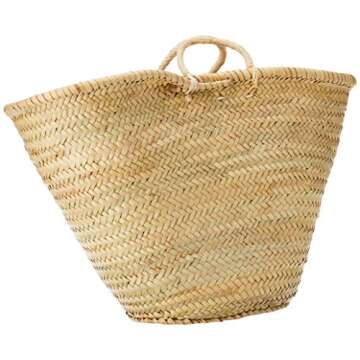 Chic Artisan Moroccan Market Basket for Every Occasion
