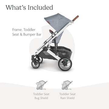 UPPAbaby Cruz V2 Stroller/Full-Featured Stroller with Travel System Capabilities/Toddler Seat, Bumpe...