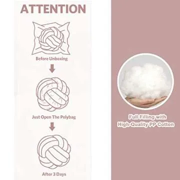 Petrella Knot Pillows Ball Round Throw Pillows Home Decor Cushion Decorative Aesthetic Throw Pillows，Pink 11inch