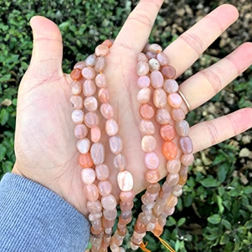 Adabele Natural Sunstone Gemstone Beads for Jewelry Making