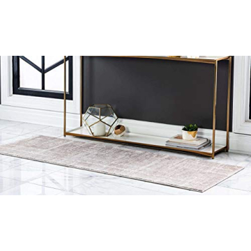 Unique Loom Uptown Collection Area Rug - Lexington Avenue (2' 2" x 6' 1" Runner, Light Brown/ Beige)