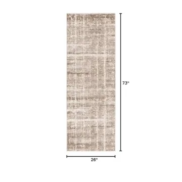 Unique Loom Uptown Collection Area Rug - Lexington Avenue (2' 2" x 6' 1" Runner, Light Brown/ Beige)