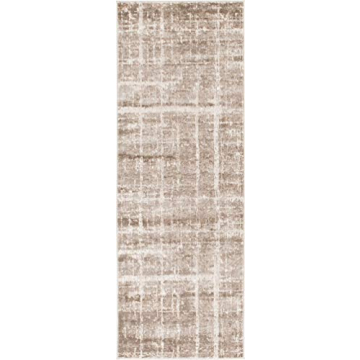 Unique Loom Uptown Collection Area Rug - Lexington Avenue (2' 2" x 6' 1" Runner, Light Brown/ Beige)