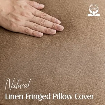 Foindtower Cozy Linen Fringe Throw Pillow Covers Set