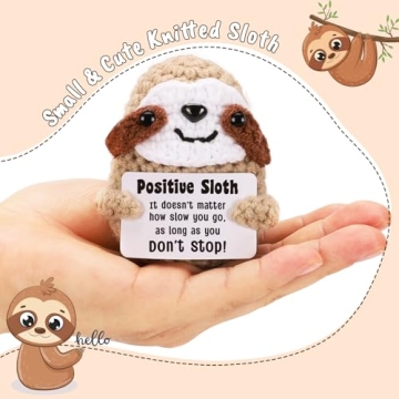 Uplifting Crochet Sloth - Handmade Gift for Women