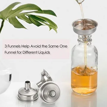 12 Pack Small Clear Glass Bottles with Funnels for Travel