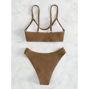 Stylish SOLY HUX Solid Textured Bikini Set for Women