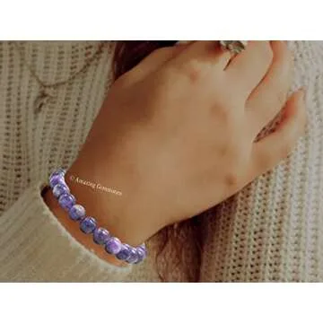 Amazing Gemstone Lepidolite Bracelet - Healing and Protection