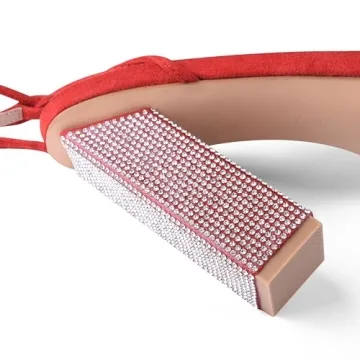 GENSHUO Rhinestone Chunky Sandals for Women - Perfect Party Shoes