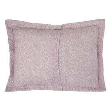 Laura Ashley Lidia Collection Quilt Set-100% Cotton, Reversible, Lightweight & Breathable Bedding, Pre-Washed for Added Softness, Queen, Pink