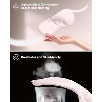 Luxtude Silk Sleep Mask 1OO% Mulberry, Silk Eye Mask for Sleeping Blackout, Satin Sleep Masks for Women Men, Blindfold Night Eye Masks Eye Covers for Travel, 2 Pack