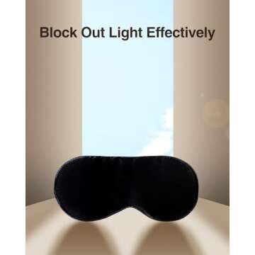 Luxtude Silk Sleep Mask 1OO% Mulberry, Silk Eye Mask for Sleeping Blackout, Satin Sleep Masks for Women Men, Blindfold Night Eye Masks Eye Covers for Travel, 2 Pack