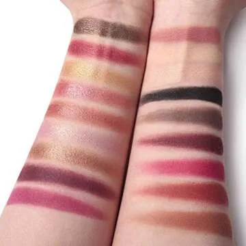 Pressed Pigmented 18 Color Eyeshadow Palette Velvet Matte Glitter Smoky Eye Makeup Palette 10 Matte + 8 Shimmery Eye Shadow