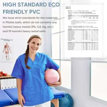 APEXUP Yoga Ball Exercise Ball, Pilates Ball, Anti Slip Stability Ball, Heavy Duty Gym Ball for Fitness, Balance, Core Workout, Physical Therapy (XXS (9") 23cm, Pink)