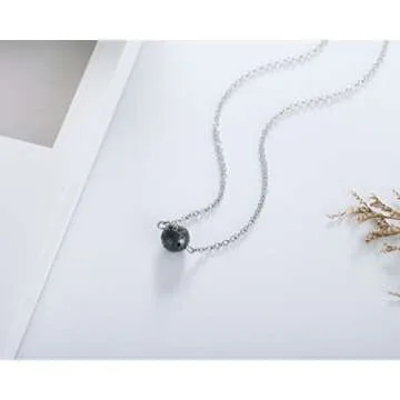 lenoup Lava Stone Bead Essential Oil Diffuser Necklace, Lava Ball Essential Pendant Aromatherapy Jewelry with 16.5 inches O Chain