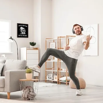 Life Is Better With Music - Snoopy Quotes Music Wall Art Print, Typographic Wall Decor For Music Room, Studio, Home, Office & Aesthetic Room Decor - Unframed Wall Art Music Print - 8 x 10”