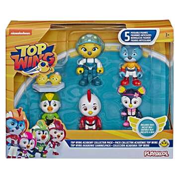 Hasbro Toys Top Wing Academy Collector Pack Includes 5 Poseable 3" Figures & Top Wing Cheep & Chirp,...