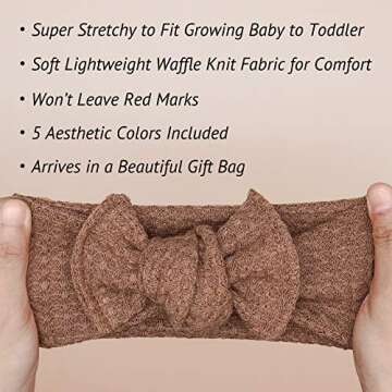 UeeSum Baby Girls Headbands with Bows Infant Toddler Headwrap Hair Accessories