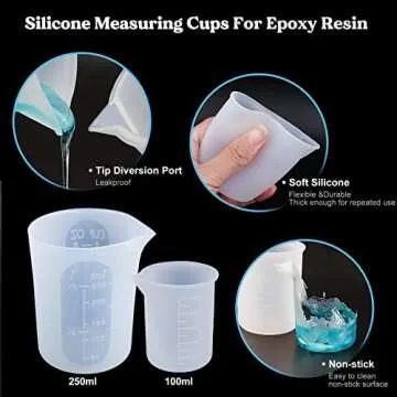 LET'S RESIN Silicone Measuring Cups for Epoxy Resin Mixing