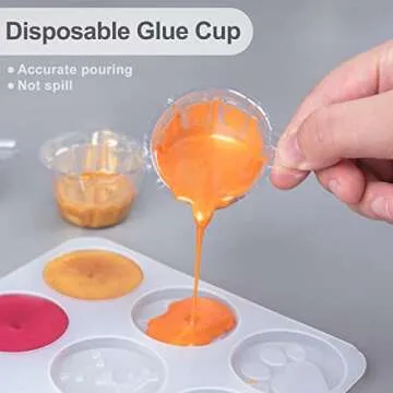 LET'S RESIN Silicone Measuring Cups for Epoxy Resin Mixing