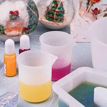 LET'S RESIN Silicone Measuring Cups for Epoxy Resin Mixing