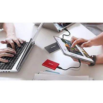 Samsung T7 Portable SSD - 500 GB External SSD Titanium Grey