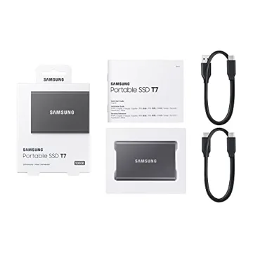 Samsung T7 Portable SSD - 500 GB External SSD Titanium Grey
