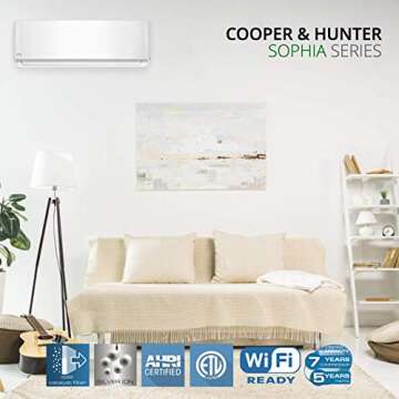 Cooper & Hunter 24,000 BTU 18.9 SEER Mini Split AC/Heating System with Kit