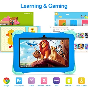 Fivahiva 7" Kids Tablet for Ages 2-12 with Parental Control
