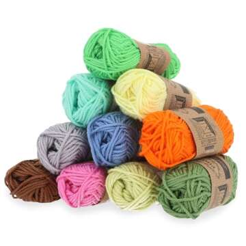 Scheepjes Yarn Whirl, Catona Color Pack of 109 Skeins - 10g Each, 2980 Yards, 100% Mercerized Cotton Yarn for Crocheting, Knitting Yarn Kit & Crochet Yarn, Extra Large Balls of Yarn Cake (Assorted)