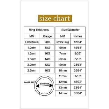 16g Nose Ring Gold Hoop Earrings Nose Hoops 16 Gauge Lip Rings Septum Jewelry Seamless Septum Clicker 8mm Septum Ring Cartilage Earring Helix Earring Rook Earrings Nose Rings Surgical Steel