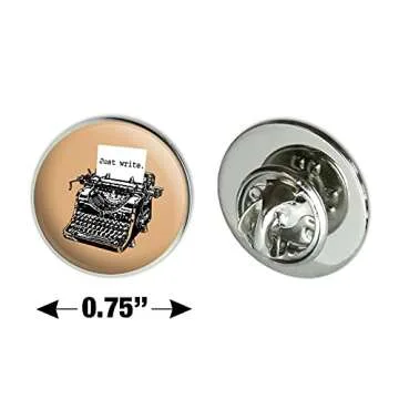 Unique Antique Typewriter Lapel Pin for Writers