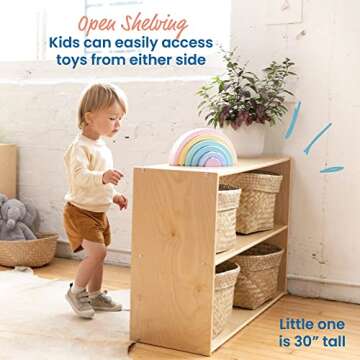 ECR4Kids 2-Shelf Storage Cabinet for Kids Toys and Books
