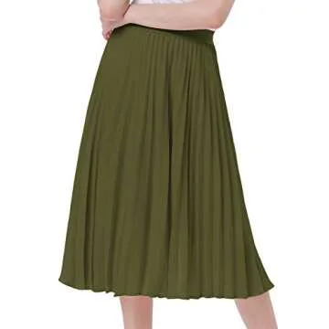 Stylish Casual Pleated Swing Skirt for Modern Women