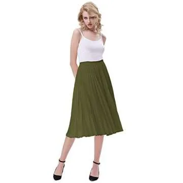 Stylish Casual Pleated Swing Skirt for Modern Women