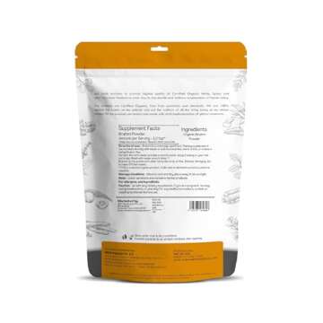 Just Jaivik 100% Organic Brahmi Powder Bacopa Monnieri- USDA Certified Organic, 227 GMS / 1/2 LB Pound / 08 Oz