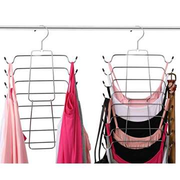 Magicool Cami Hanger 2 Pack Space Saving Hangers Closet Organizer for Tank Top, Cami, Bra, Pajamas, Strappy Dress,Bathing Suit
