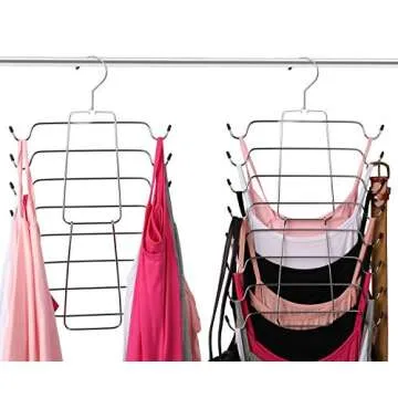 Magicool Cami Hanger 2 Pack Space Saving Hangers Closet Organizer for Tank Top, Cami, Bra, Pajamas, Strappy Dress,Bathing Suit
