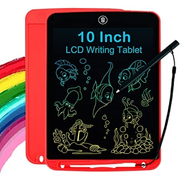 LCD Writing Tablet for Kids 10 Inch, Colorful Doodle Board Drawing Tablet with Lock Function, Erasab...