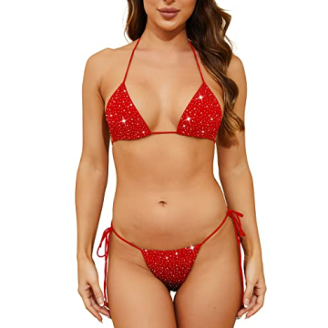 Oneheekini Sexy Bling Bikini with Crystal Rhinestones for Women
